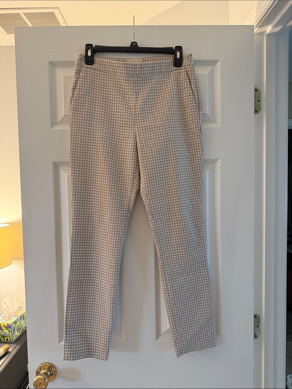 Women’s Sezane Houndstooth Pants - Beige